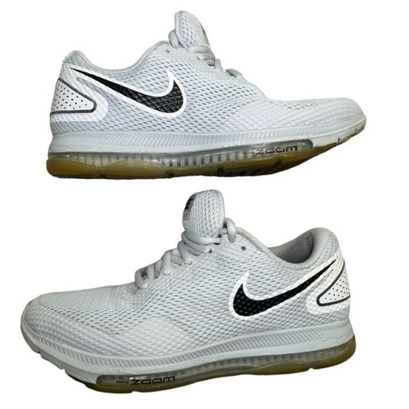 Nike Shoes - NIKE ZOOM SNEAKERS GREY MESH LOGO BLACK WHITE WOMENS SIZE 7.5